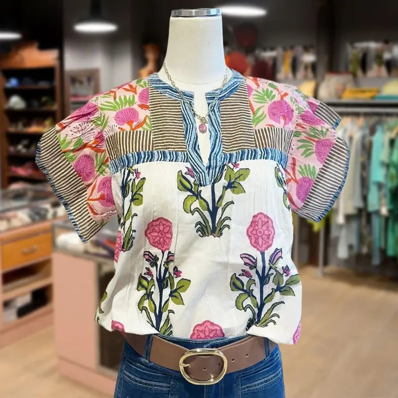 Uriella™ | Embroidered Boho Blouse