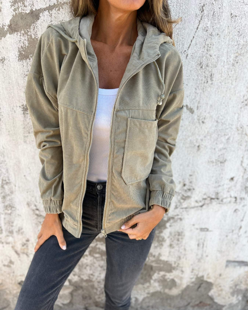 Ella™ | Corduroy Hoodie Jacket