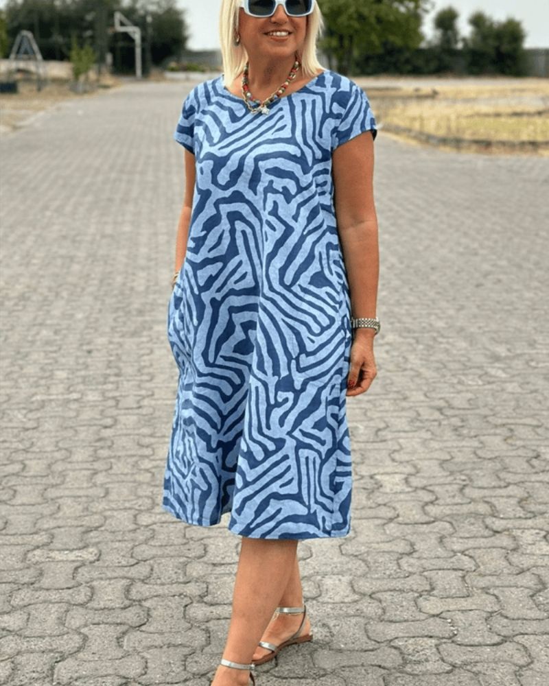 Nelia™ | Dress with Artistic Print