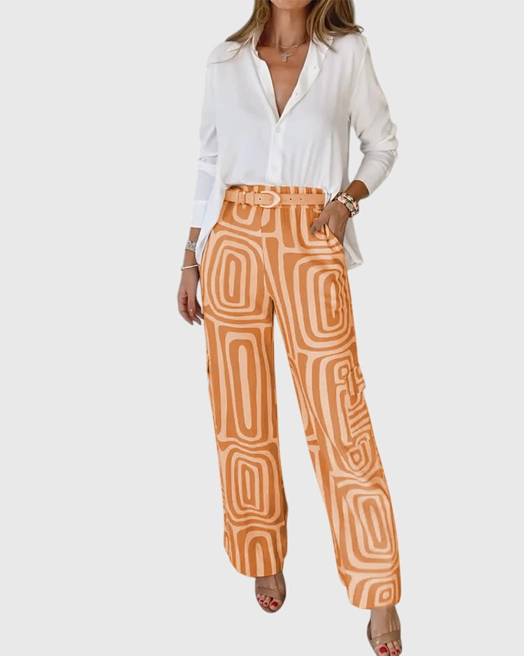 Emilia™ | Pantalon élégant + chemisier et ceinture offerts