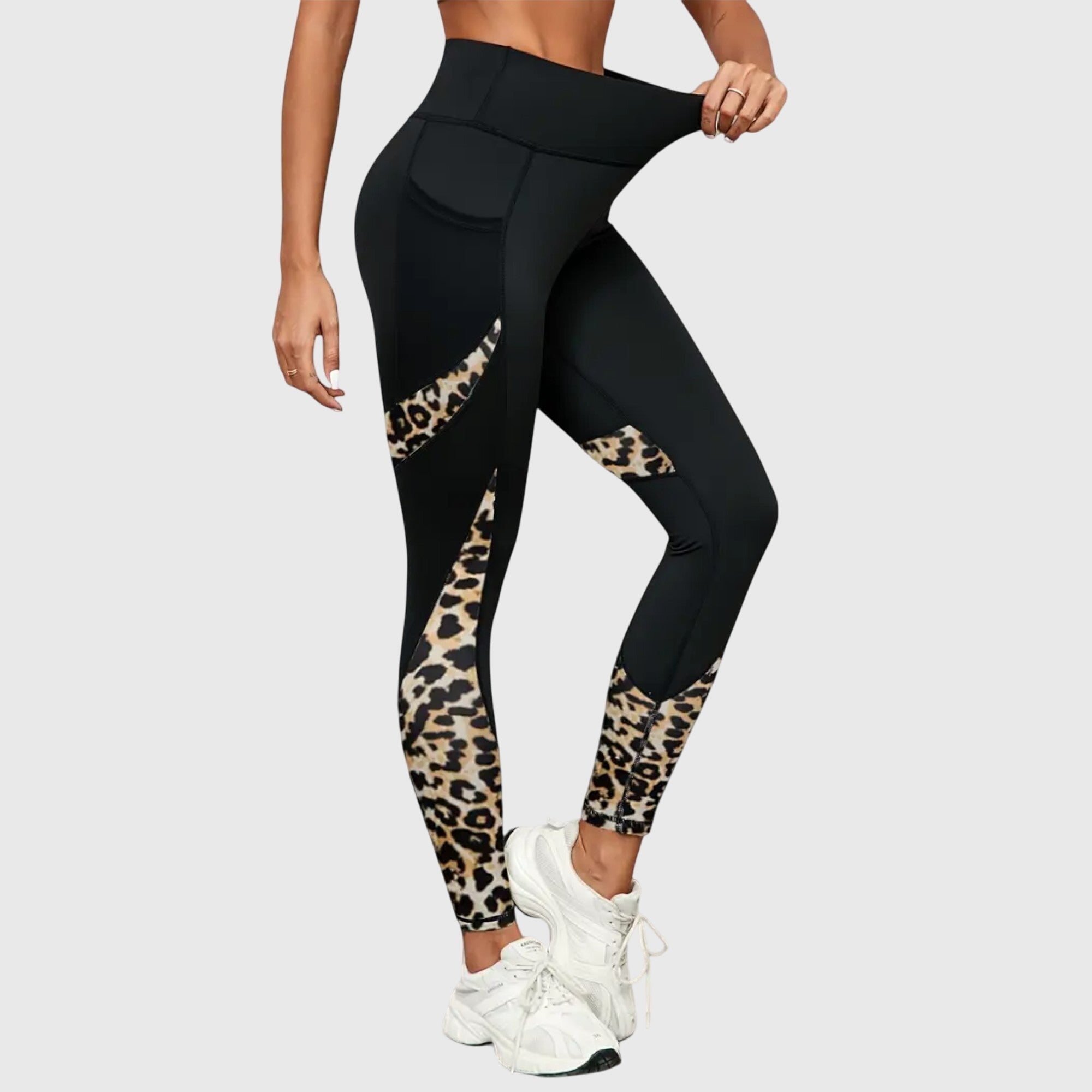 Noemi™ | High-Waisted Leopard Print Training Pants