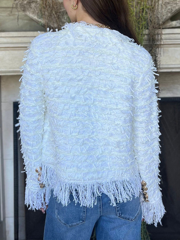 Camryn™ | Tassel-Trim Cardigan Jacket