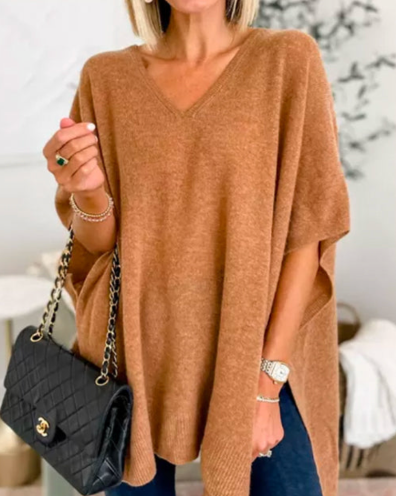 Erica™ | Relaxed V-Neck Poncho