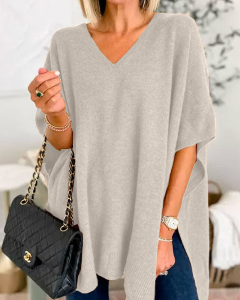 Erica™ | Relaxed V-Neck Poncho