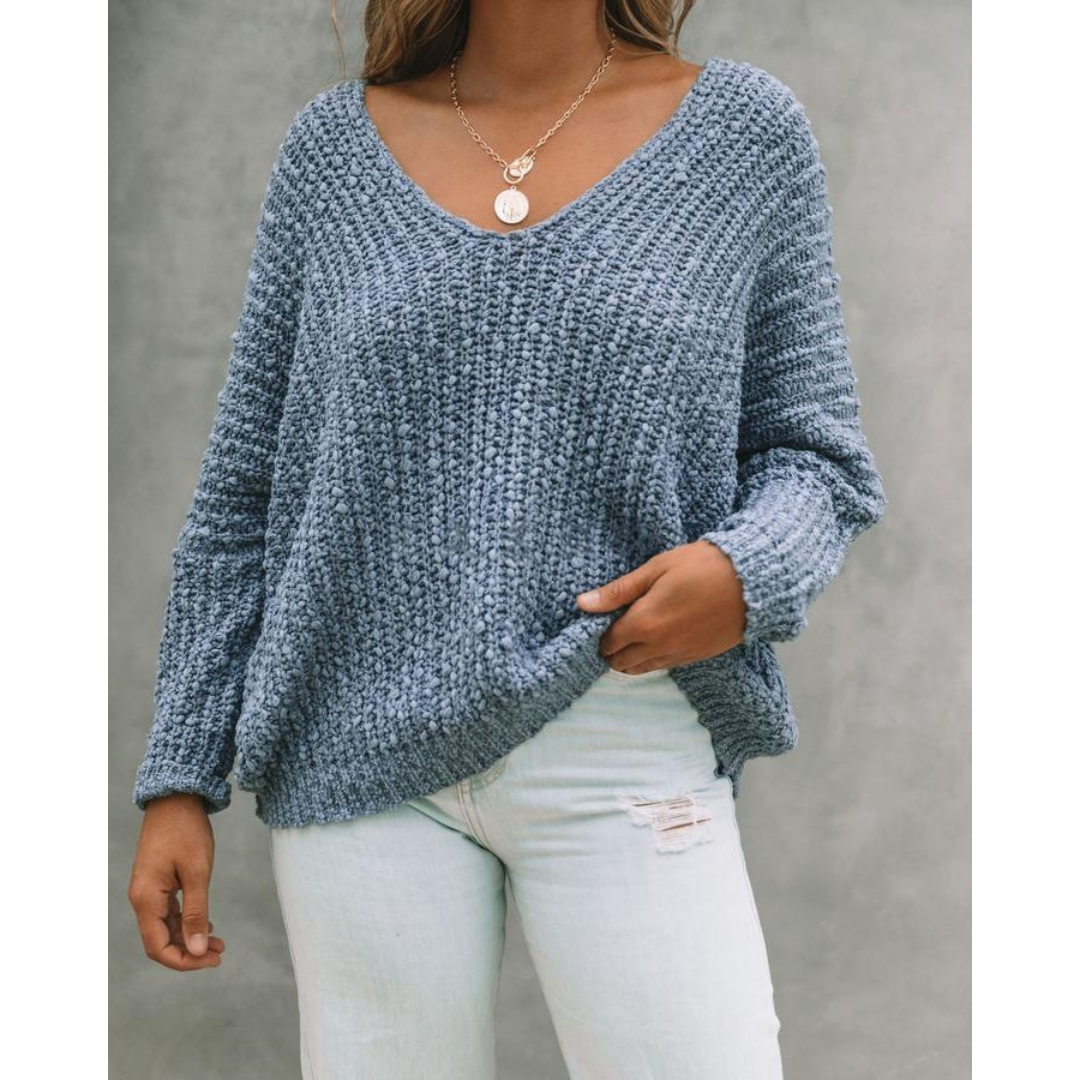 Gabby™ | Lightweight V-Neck Drop Shoulder Sweater