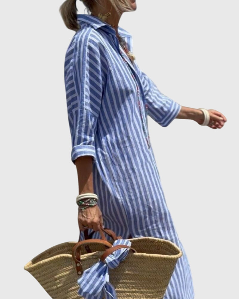 Ellen™ | Robe rayée classique