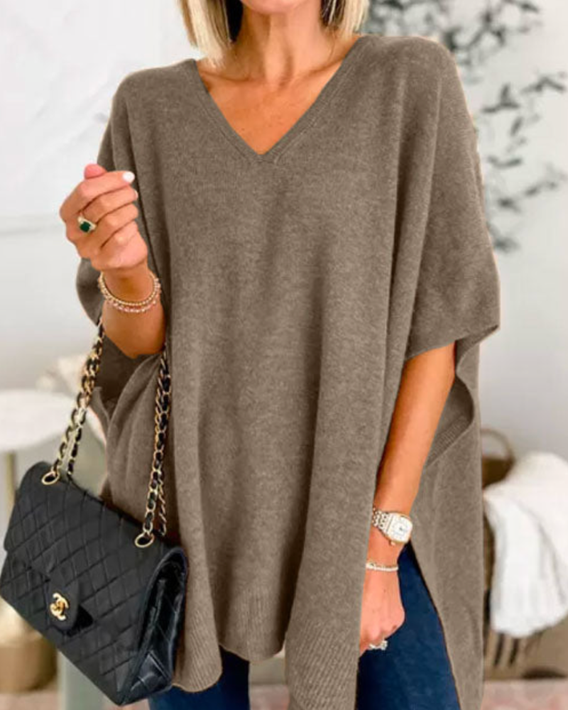 Erica™ | Relaxed V-Neck Poncho