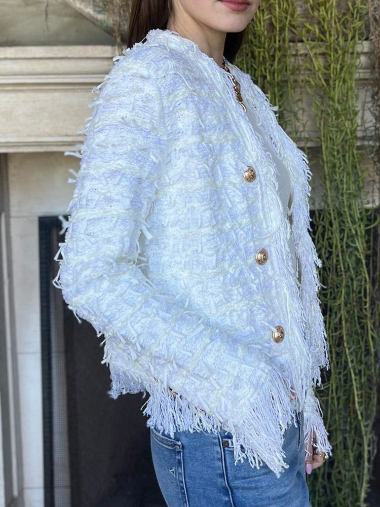 Camryn™ | Tassel-Trim Cardigan Jacket