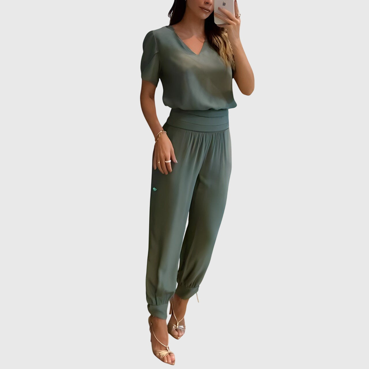 Jennifer™ | Ensemble chemisier et pantalon élégant