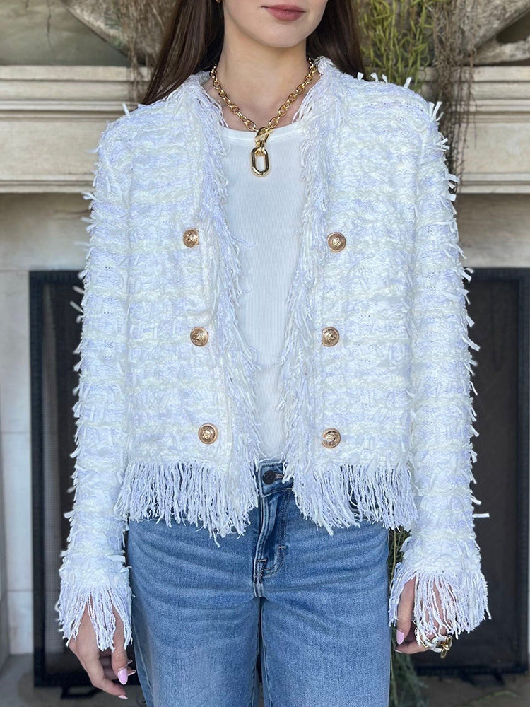 Camryn™ | Tassel-Trim Cardigan Jacket