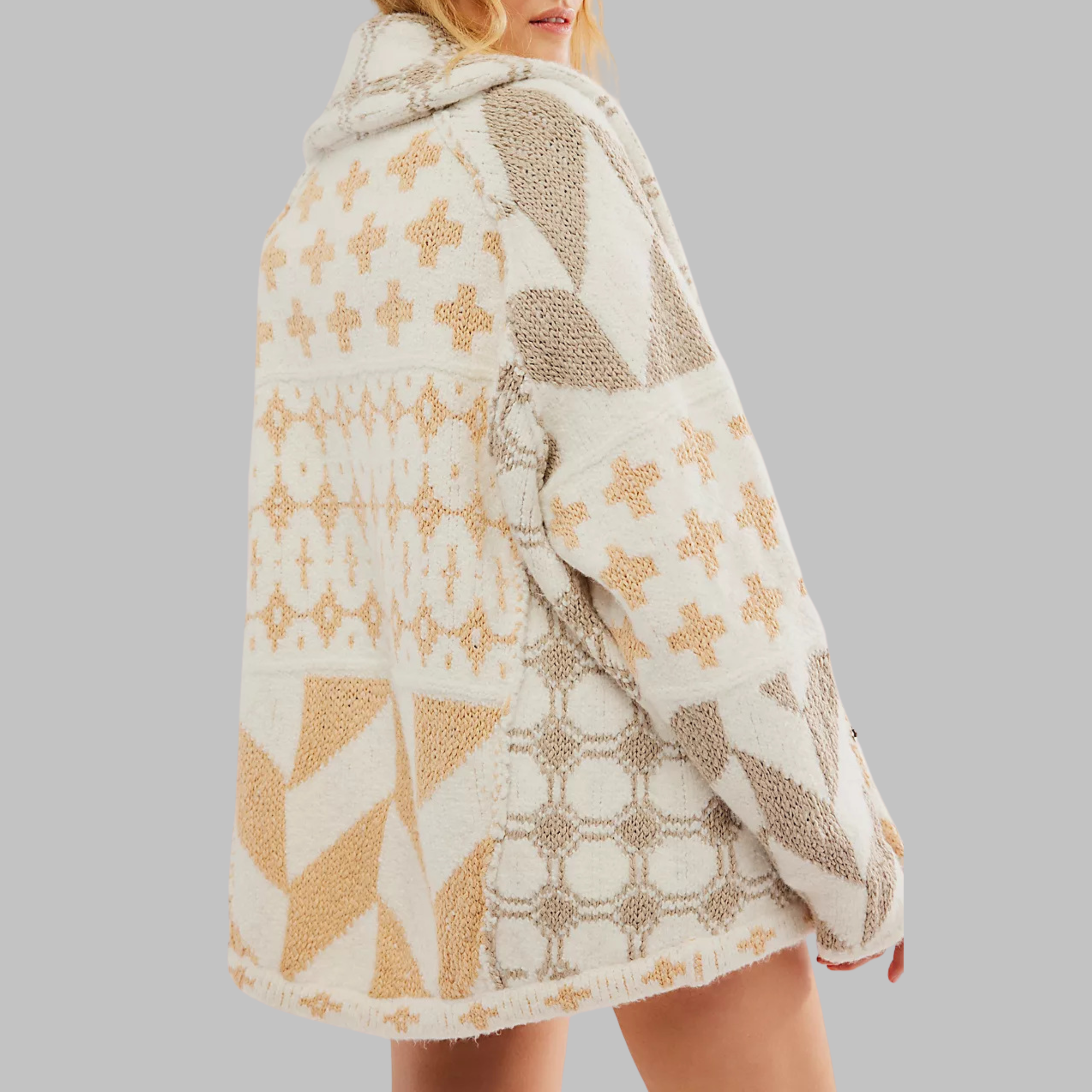 Portia™ | Vintage Oversized Button-Down Cardigan