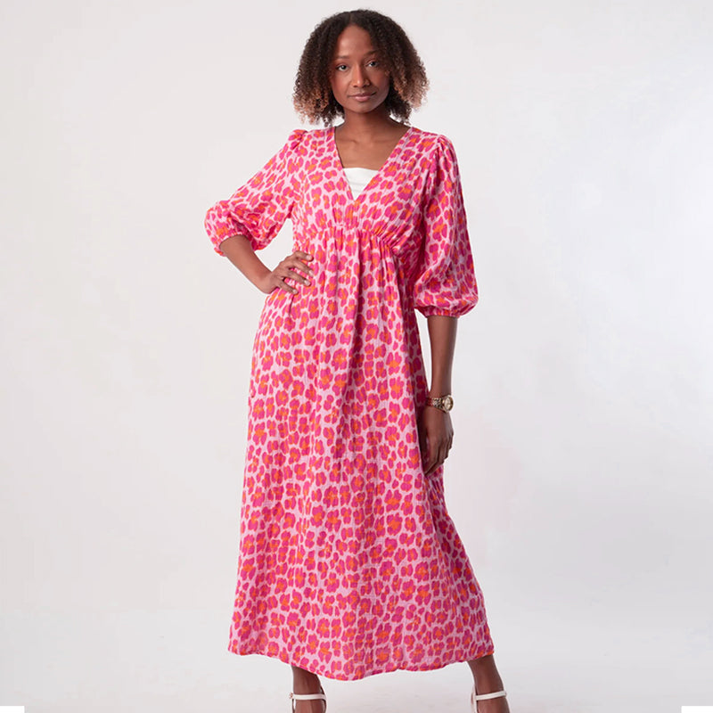 Malina™ | Printed V-Neck Dress