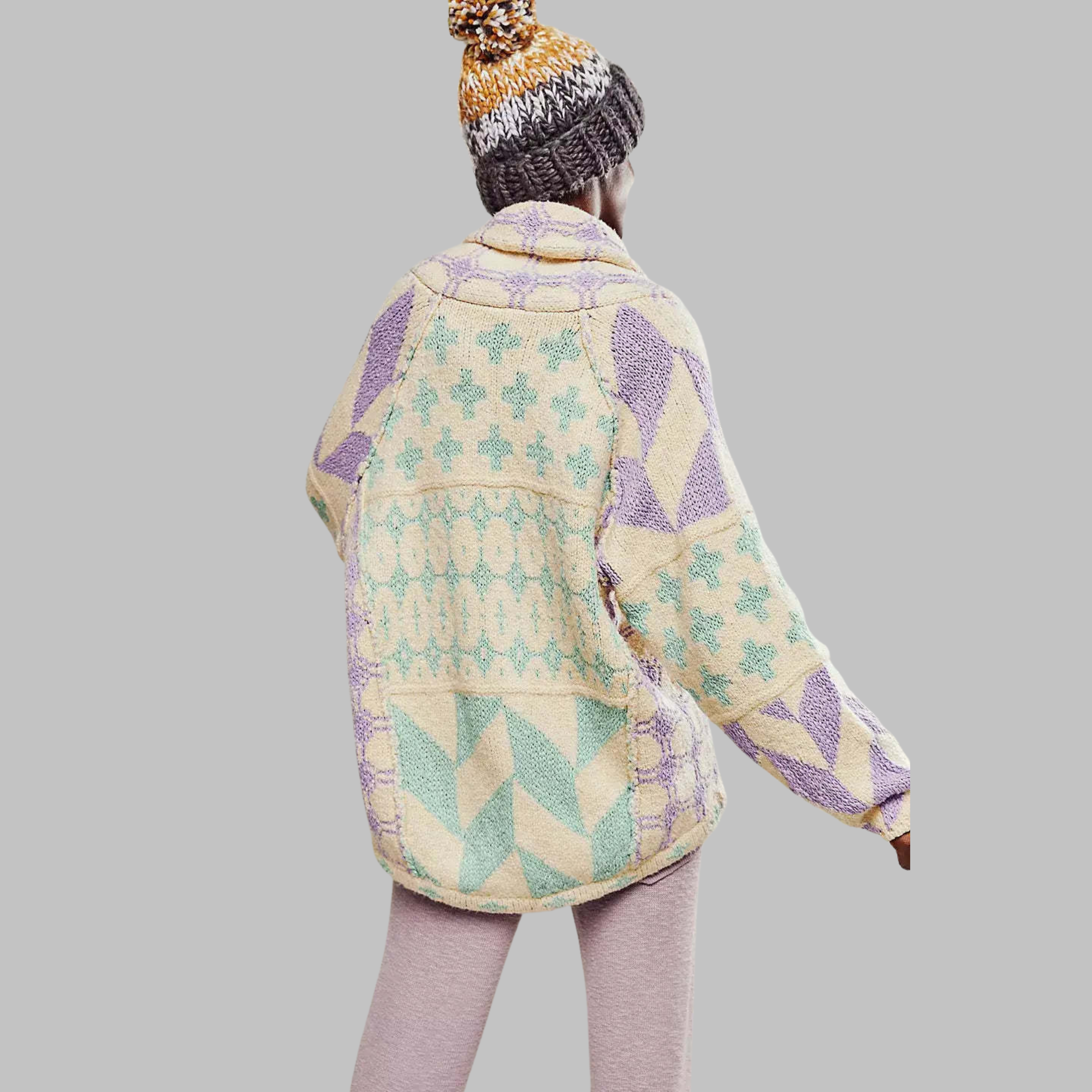 Portia™ | Vintage Oversized Button-Down Cardigan