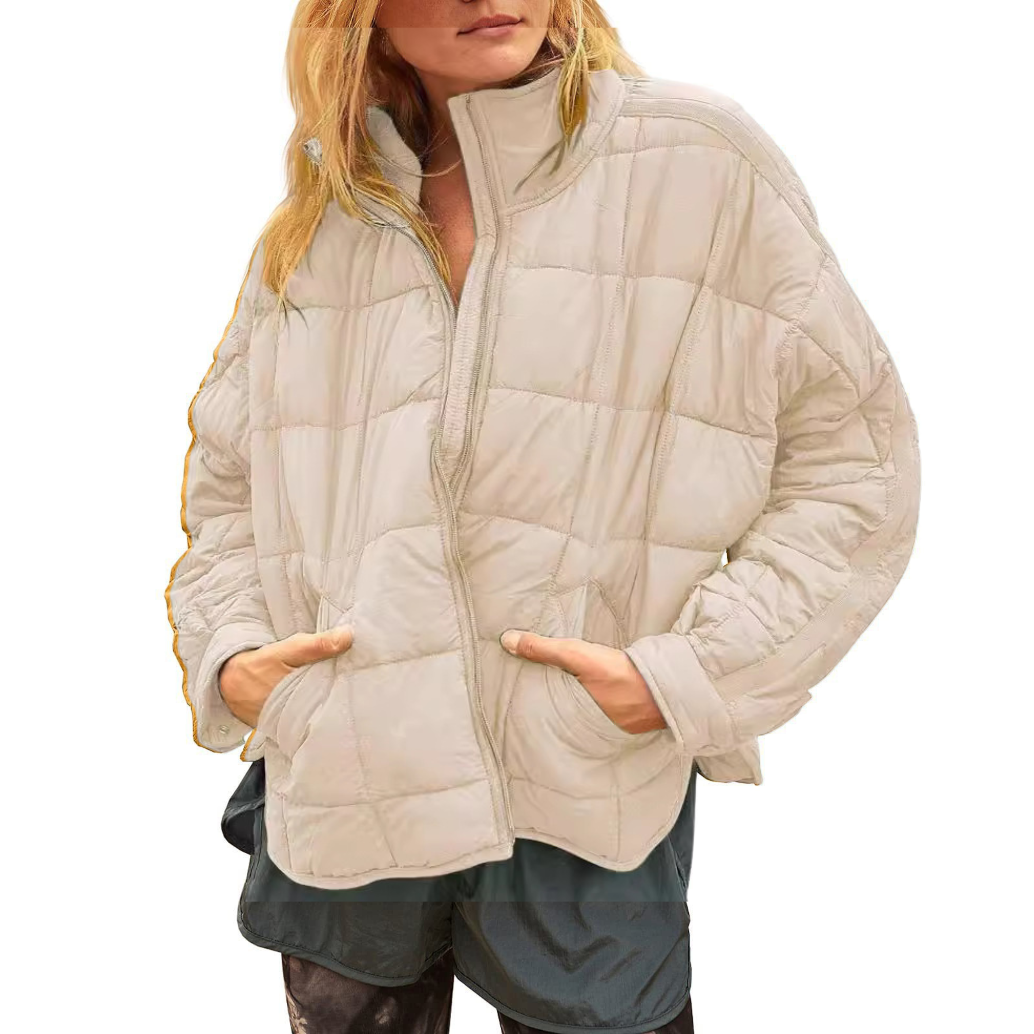 April™ – Lightweight Compact Zip Puffer Jacket