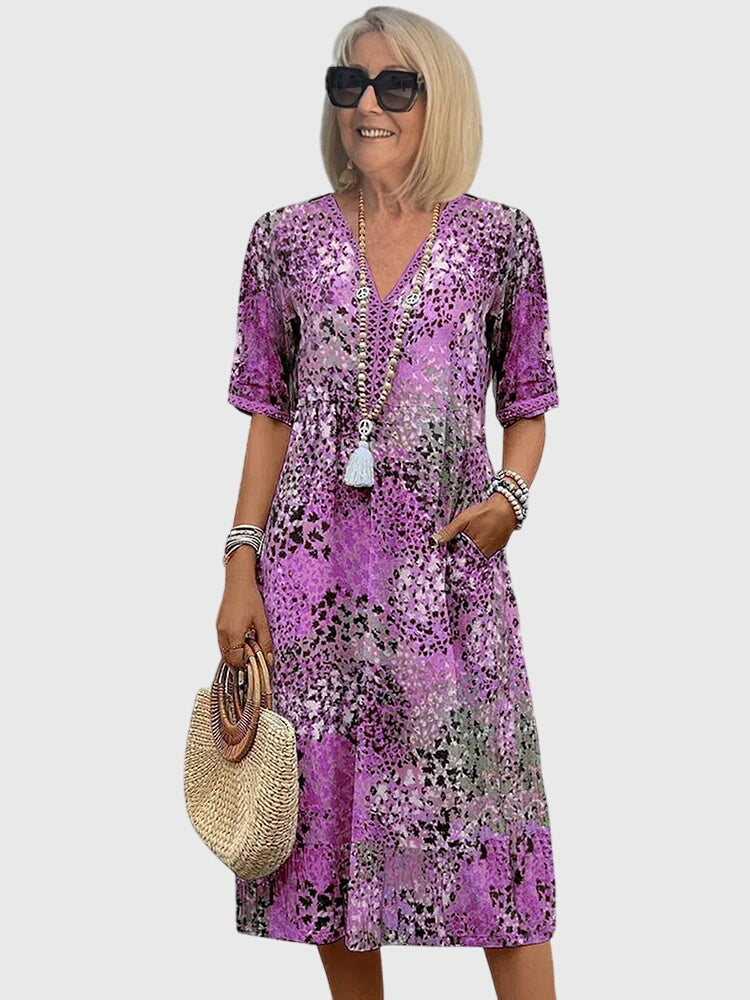 Bella™ | Robe midi fleurie élégante