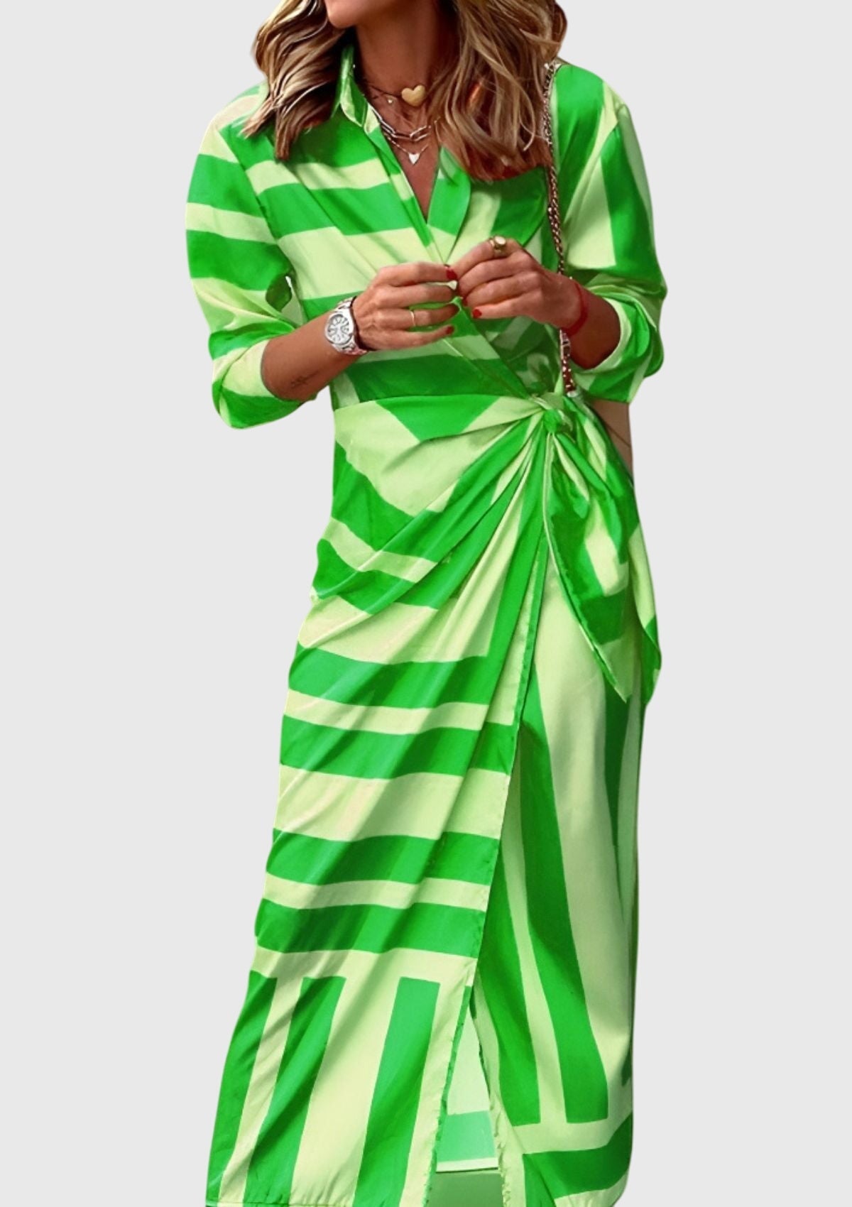 Everly™ | Robe portefeuille élégante à imprimé