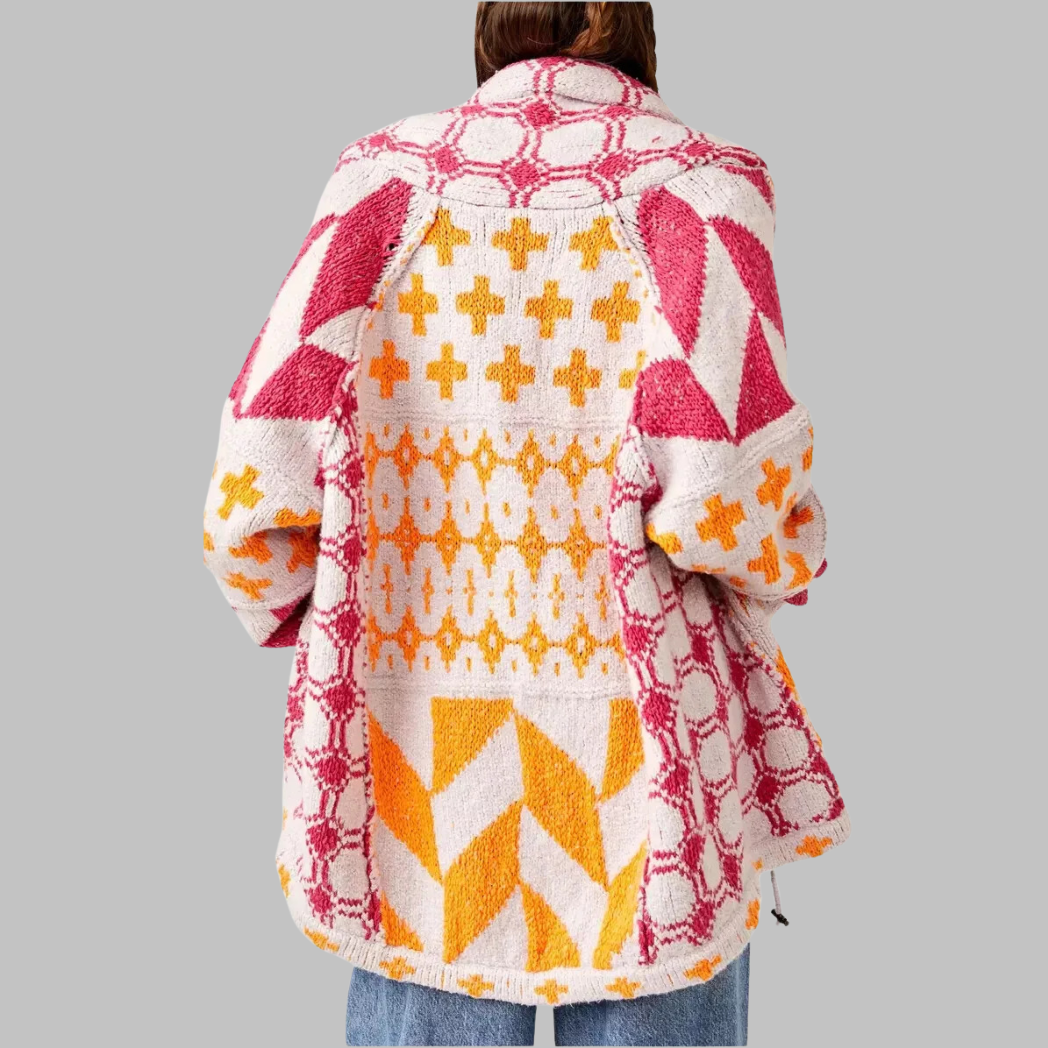 Portia™ | Vintage Oversized Button-Down Cardigan