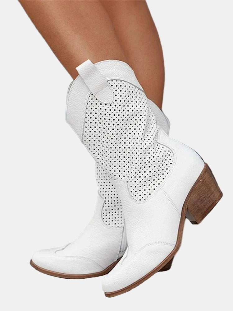 Piper | Perforated Ankle Boots