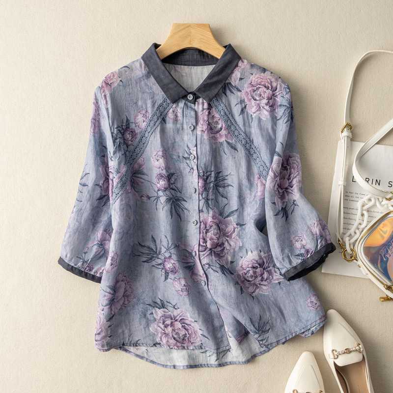 NICOLE | LONG SLEEVED CASUAL LINEN BLOUSE