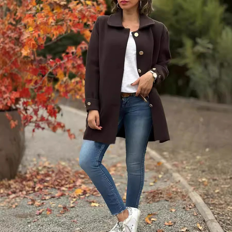 Corinne™ | Classic Button-Down Oversized Coat