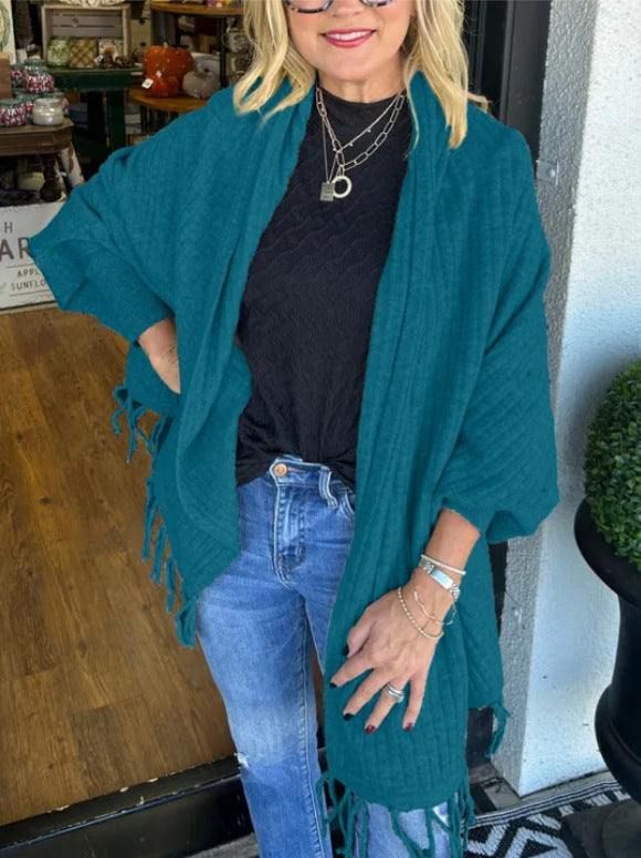 Arlena™ | Cozy Fringe Knit Cardigan
