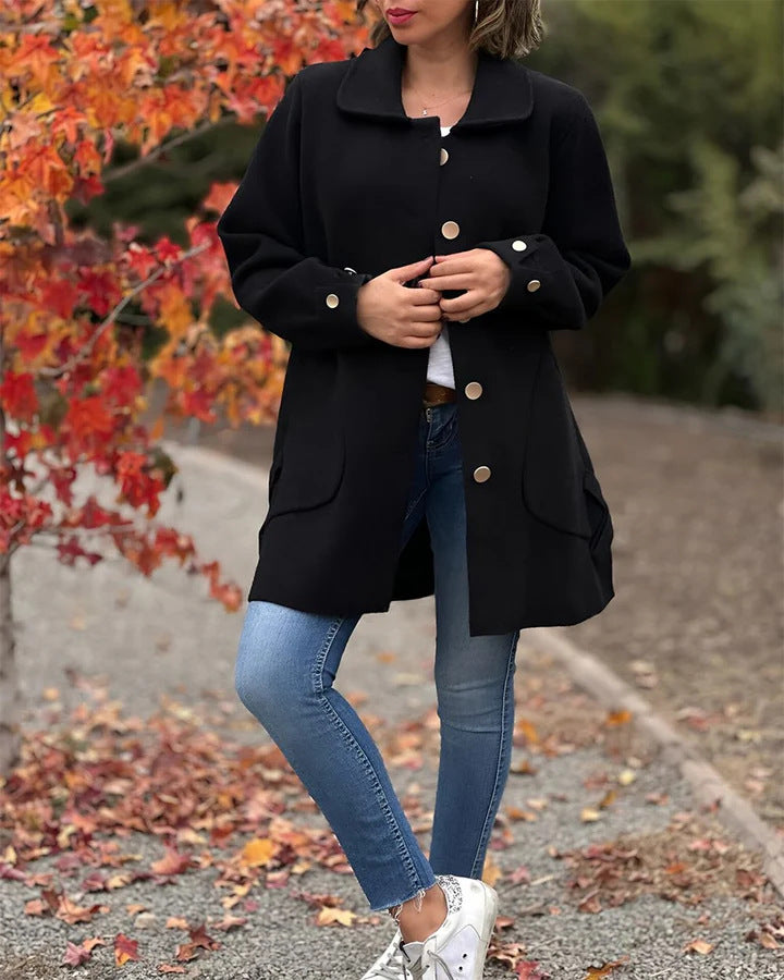 Corinne™ | Classic Button-Down Oversized Coat