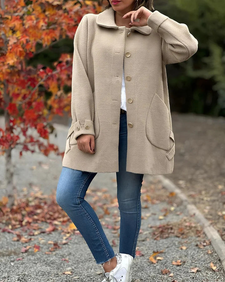 Corinne™ | Classic Button-Down Oversized Coat