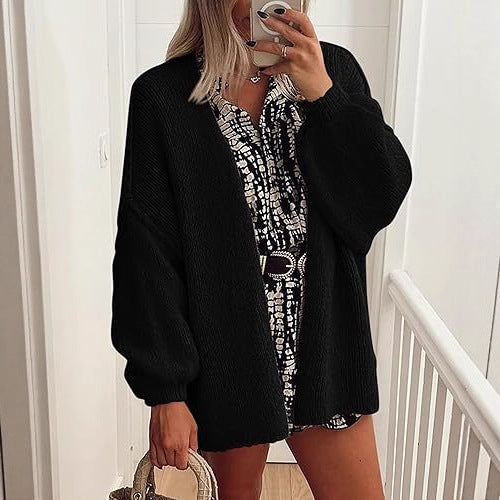CozyChic™ | Oversized Lantern Sleeve Cardigan
