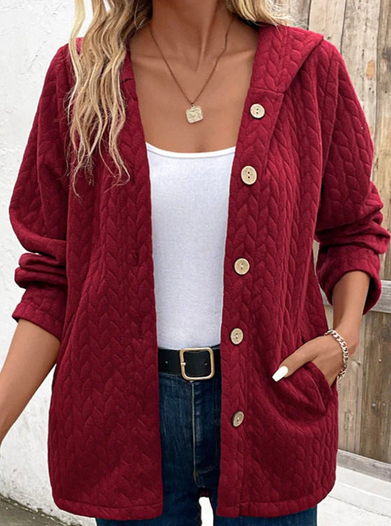 Selena™ | Quilted Hooded Cardigan