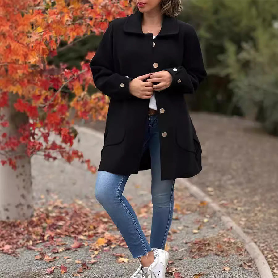 Corinne™ | Classic Button-Down Oversized Coat