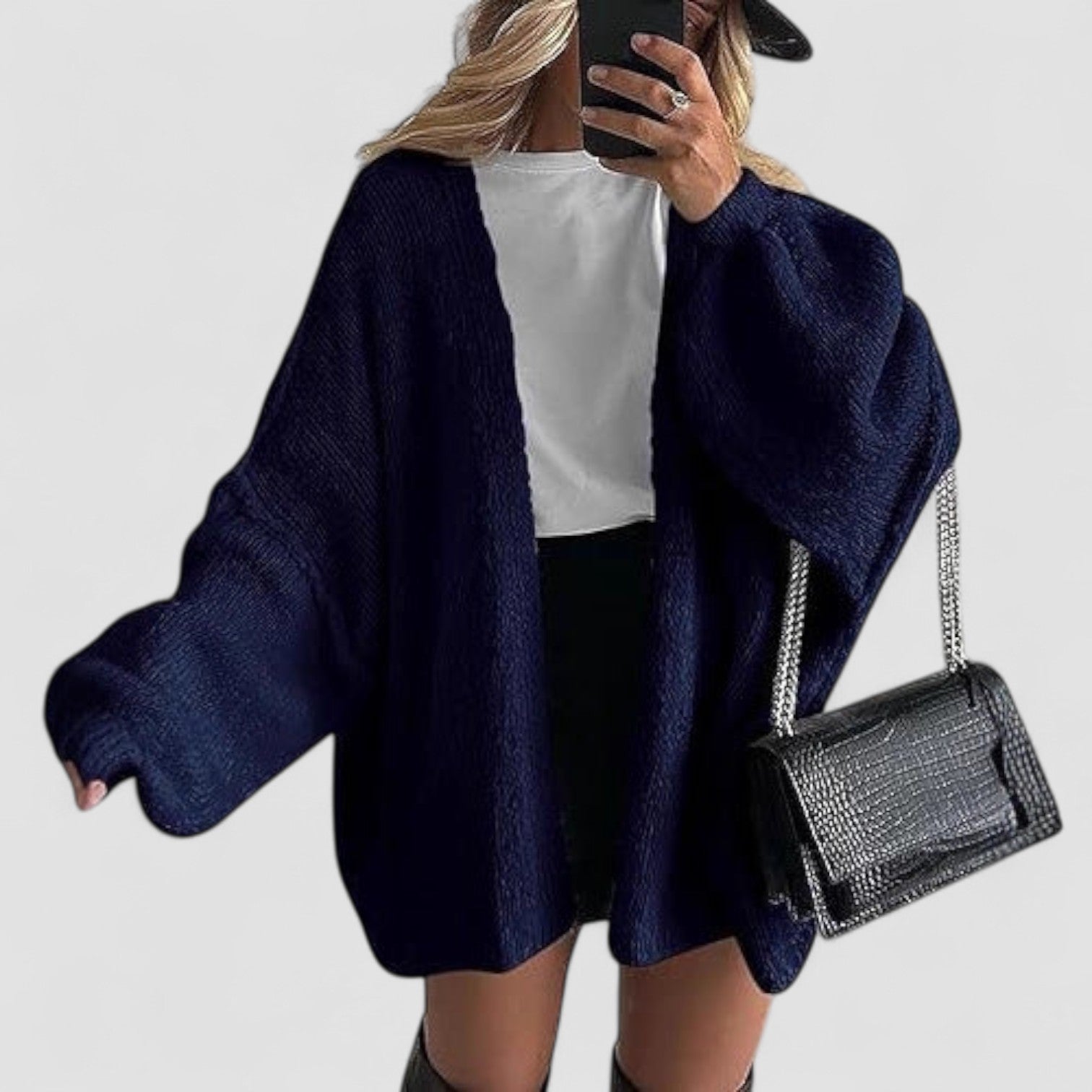 CozyChic™ | Oversized Lantern Sleeve Cardigan