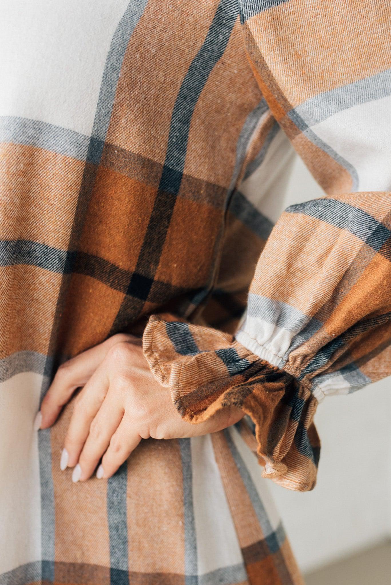Claudine™ | Timeless Plaid Shirt Dress