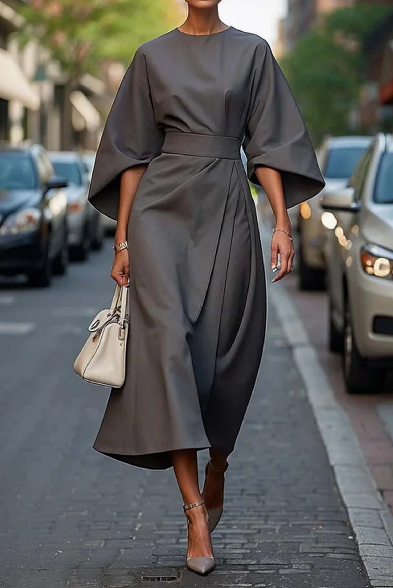 LILIANA | CLASSIC LANTERN SLEEVE DRESS