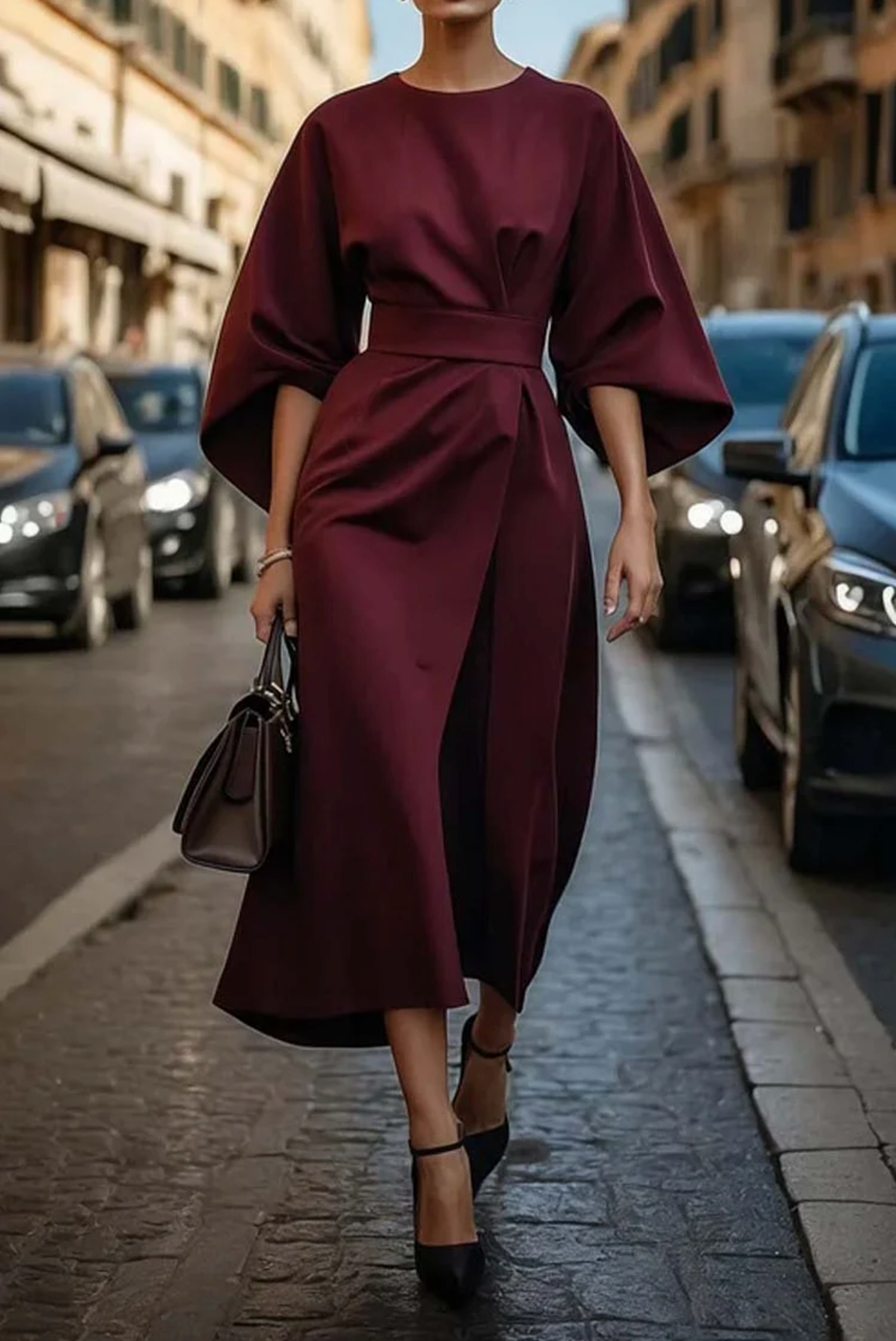 LILIANA | CLASSIC LANTERN SLEEVE DRESS