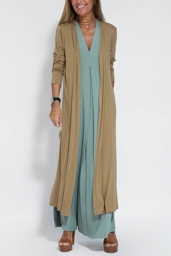 Marcella™ | Elegant Long Dress + FREE Cardigan