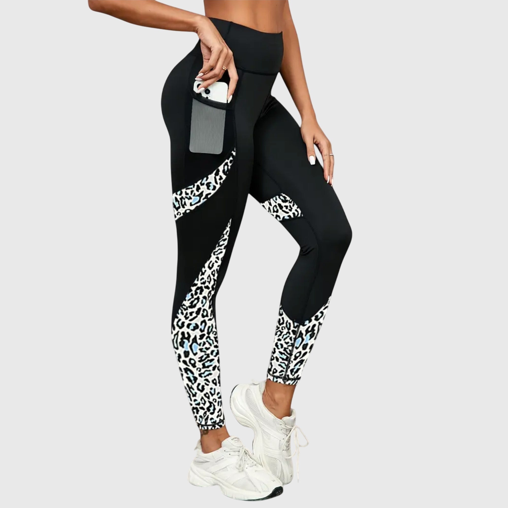 Noemi™ | High-Waisted Leopard Print Training Pants