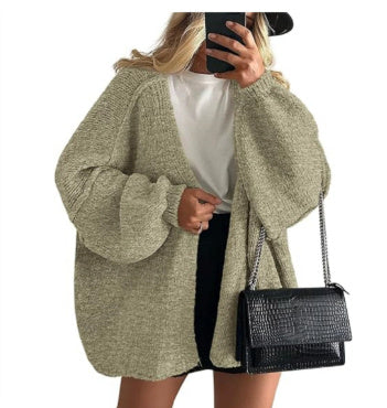CozyChic™ | Oversized Lantern Sleeve Cardigan