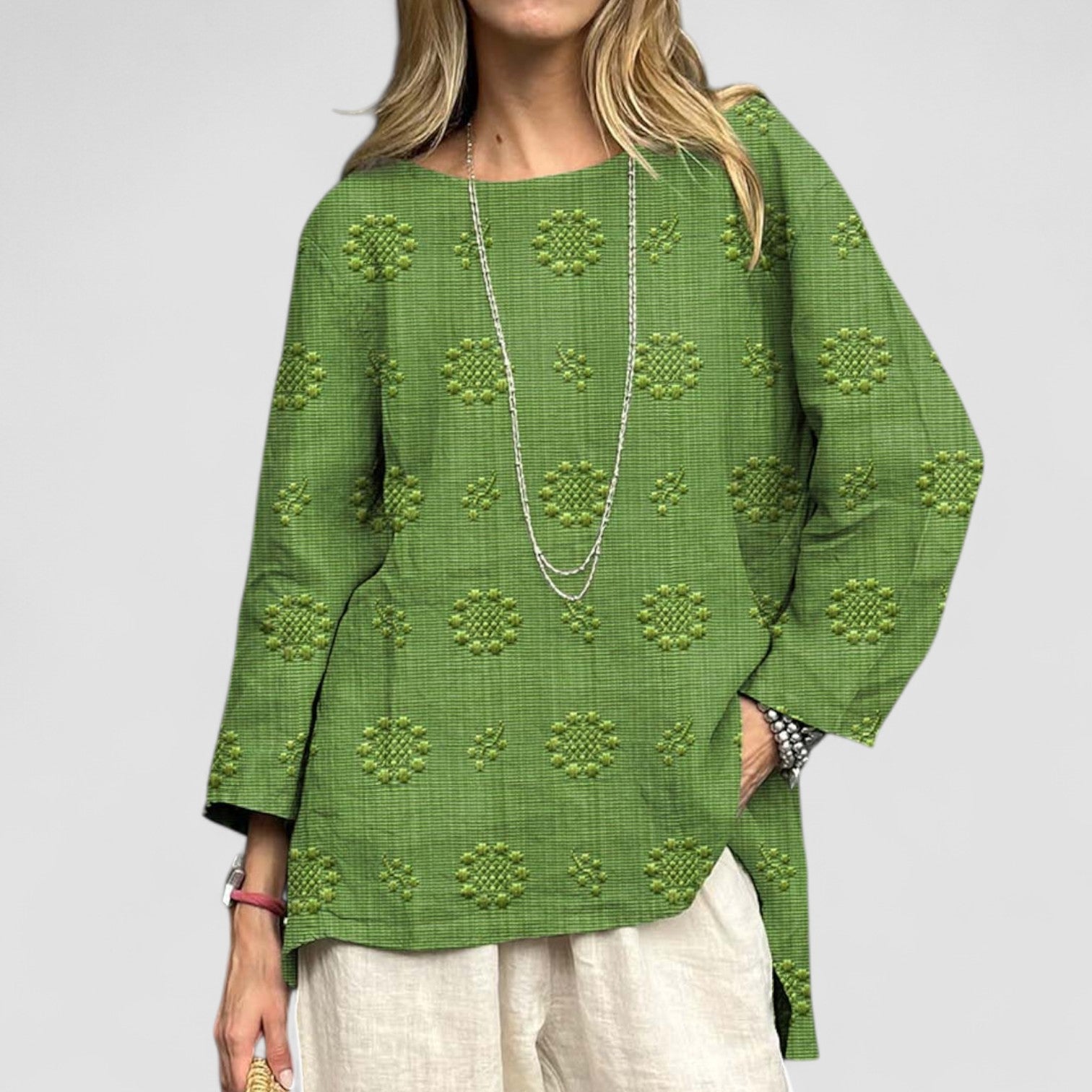 Marisol™ | Embroidered Linen Tunic