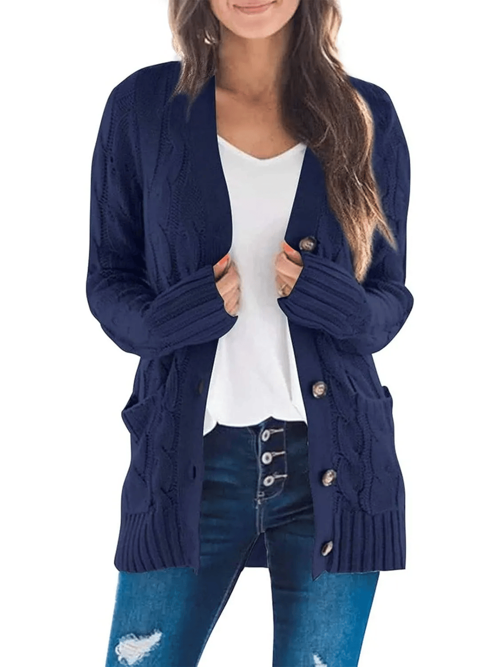 Claudia™ | Cozy Cable Knit Cardigan