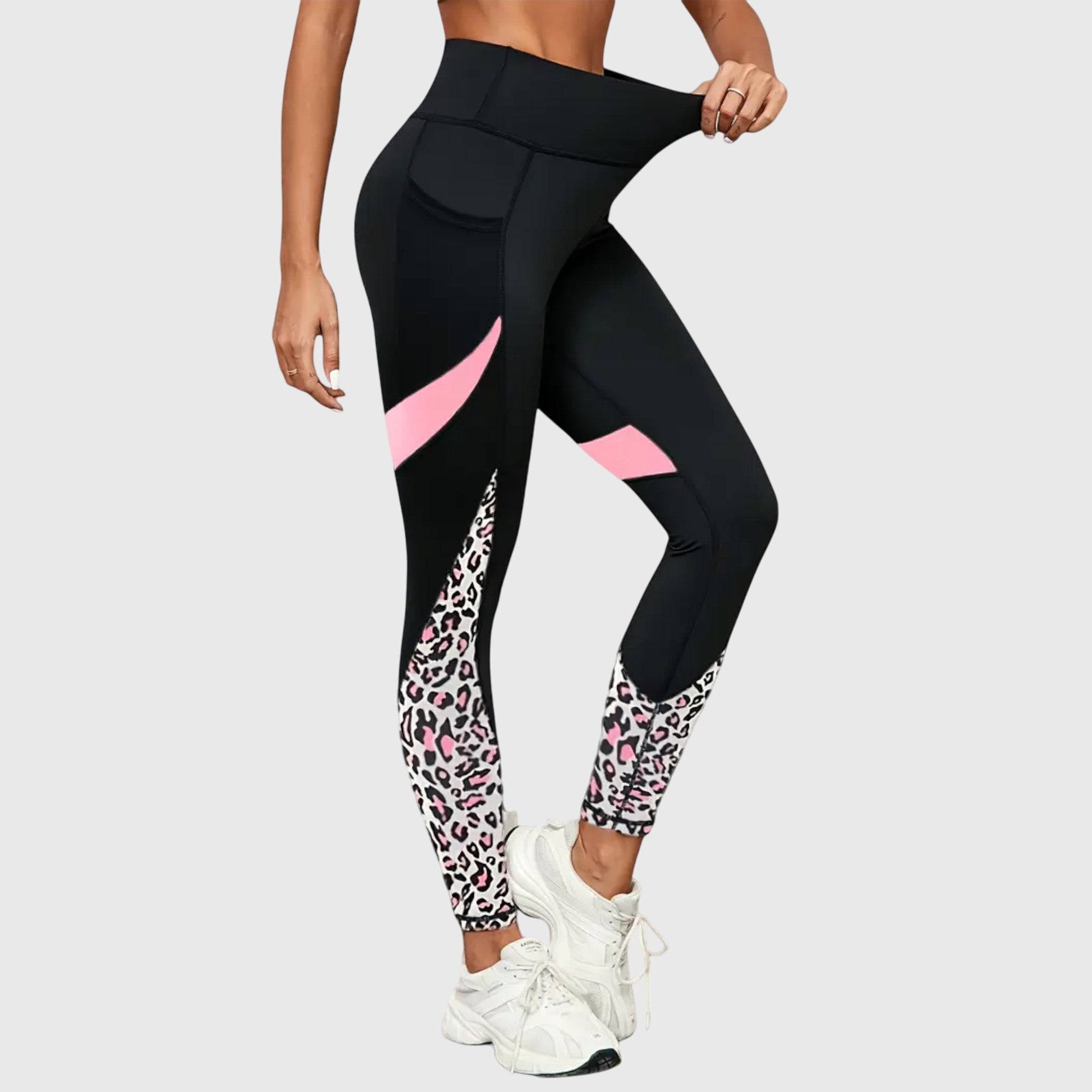 Noemi™ | High-Waisted Leopard Print Training Pants
