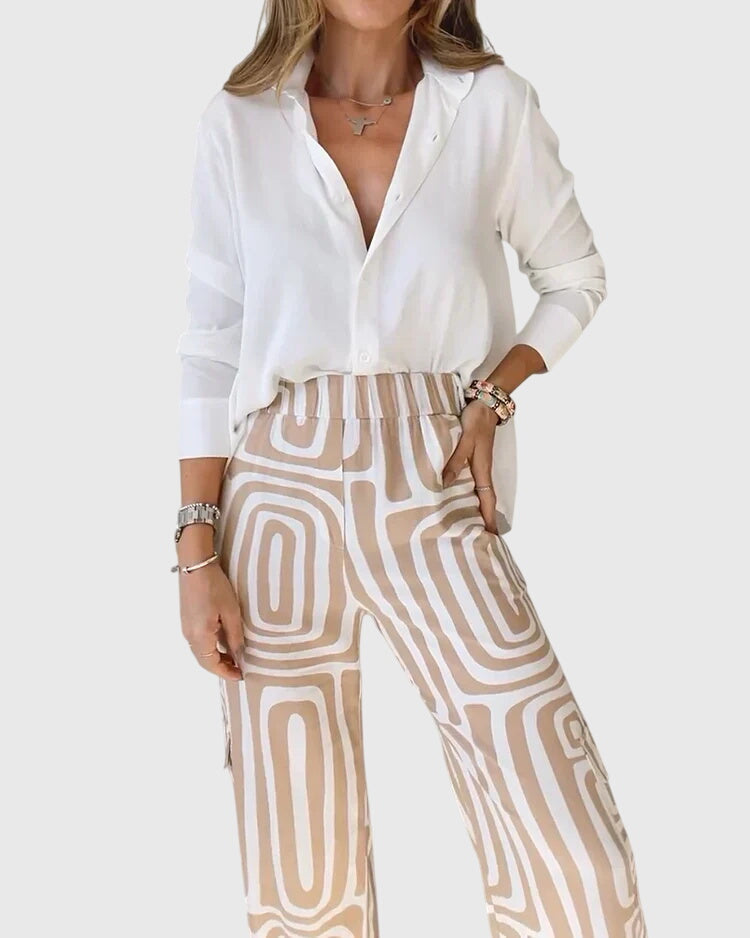 Emilia™ | Pantalon élégant + chemisier et ceinture offerts
