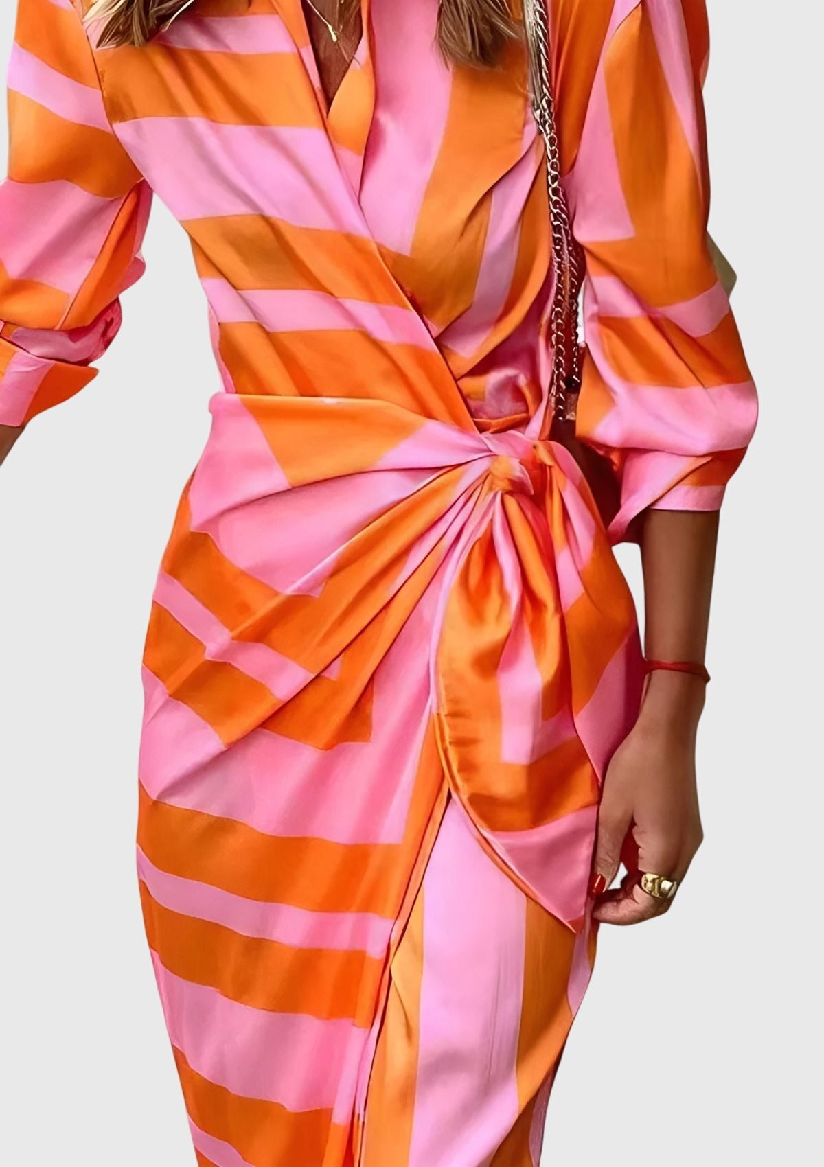 Everly™ | Robe portefeuille élégante à imprimé