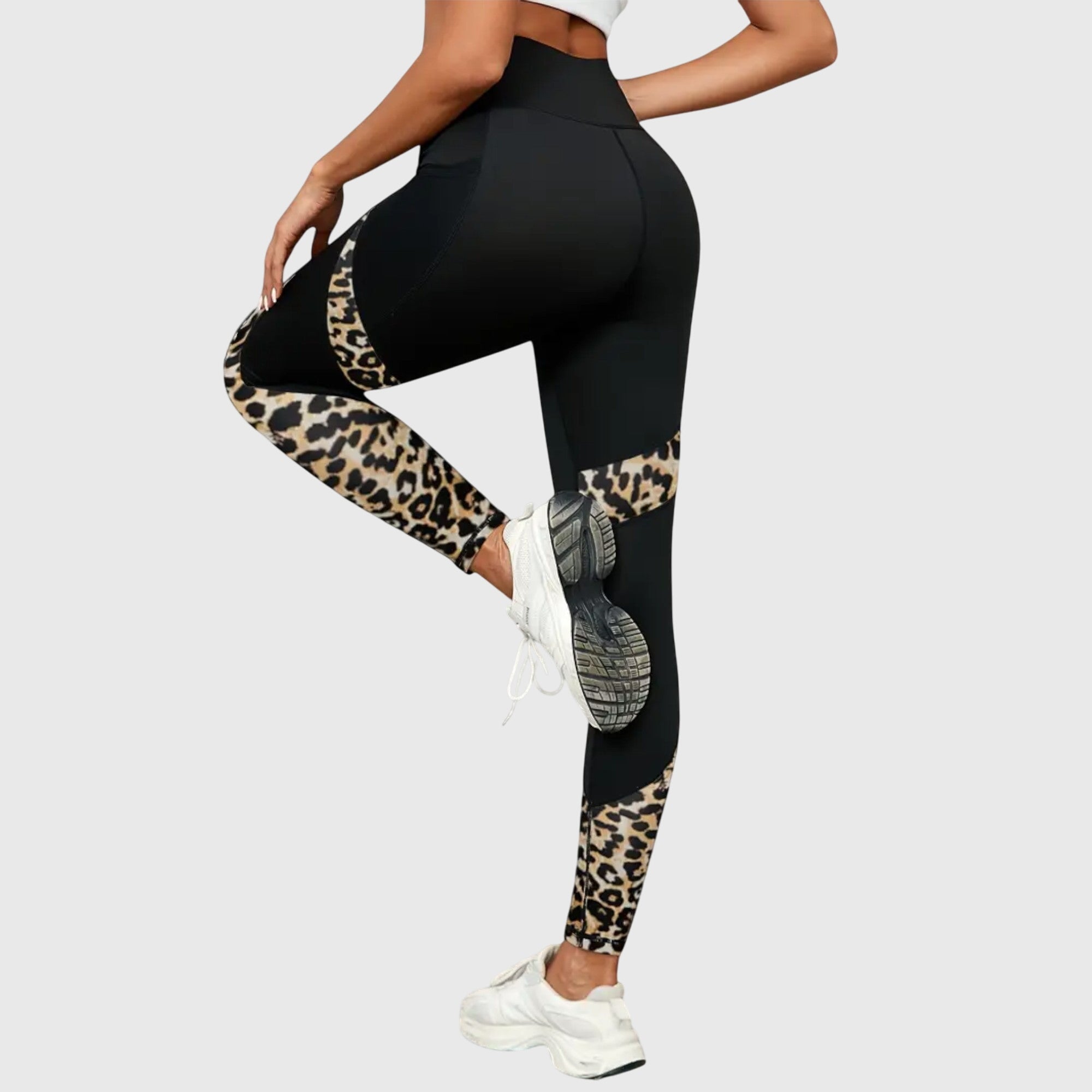 Noemi™ | High-Waisted Leopard Print Training Pants