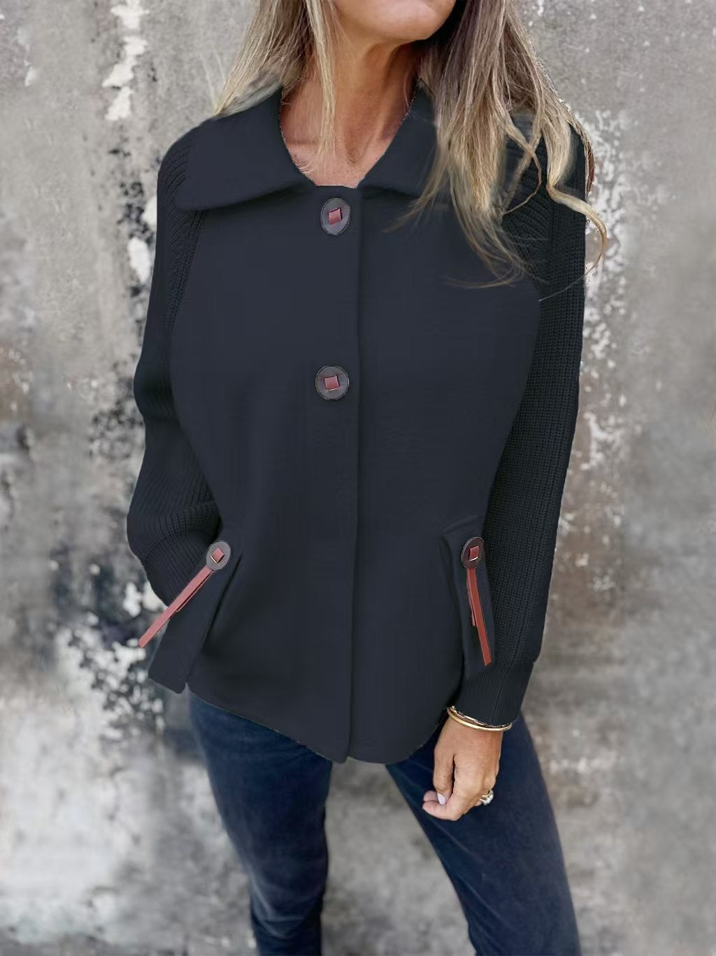 Aveline™ | Classic Button Knit Jacket