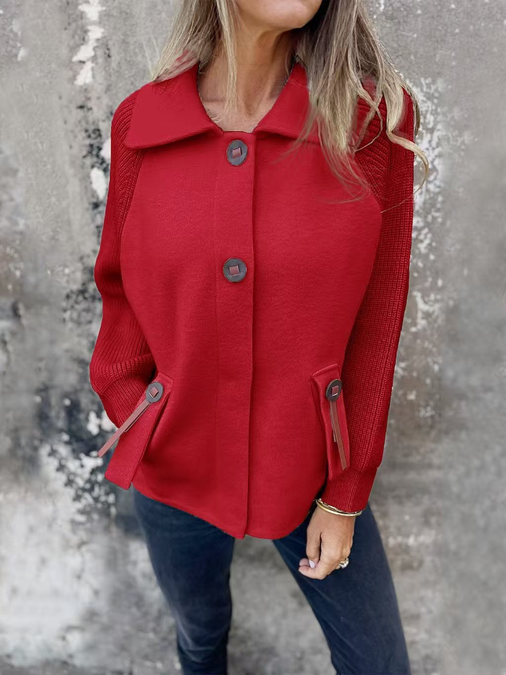 Aveline™ | Classic Button Knit Jacket