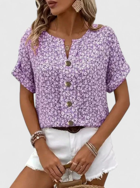 Sabine™ | Haut d'été élégant à fleurs
