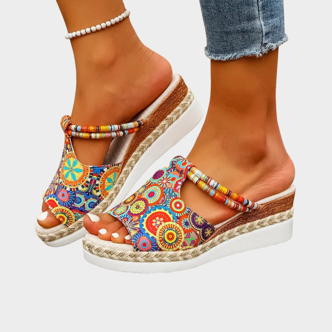 ARLENE | COLORFUL WEDGE SANDALS