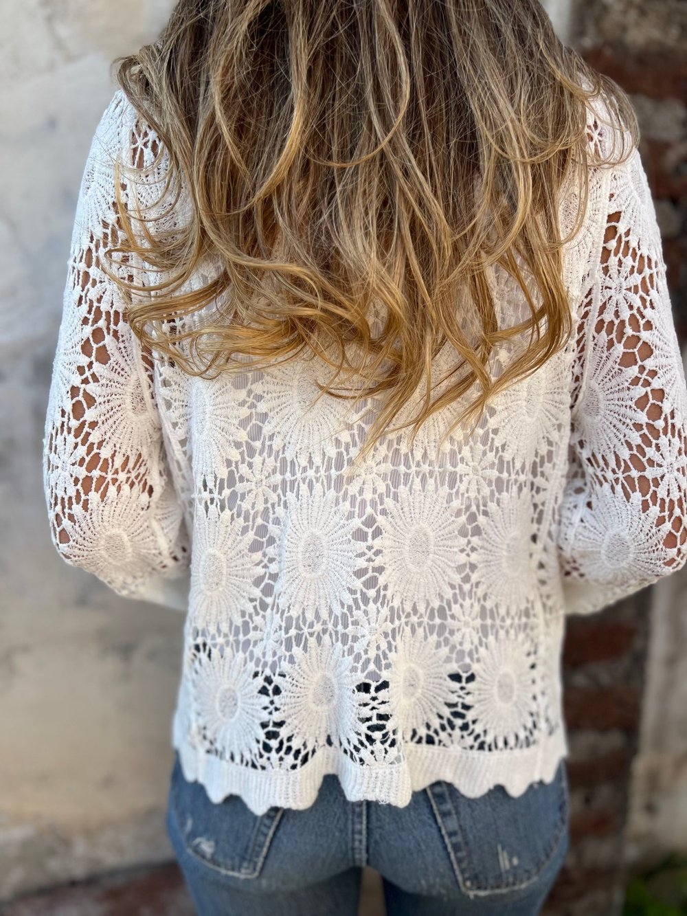 Elora™ | Delicate Crochet Button Cardigan