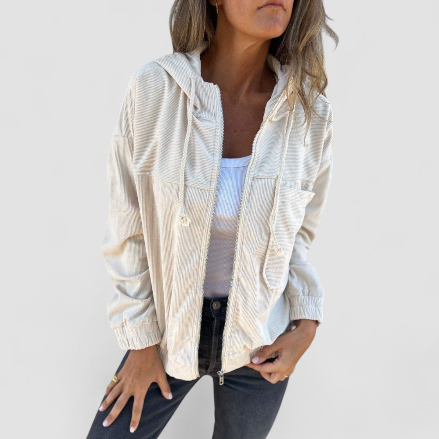 Ella™ | Corduroy Hoodie Jacket