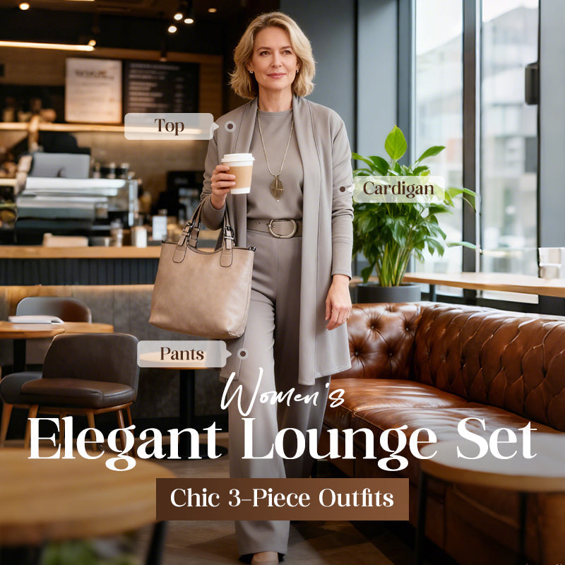 Maris | Elegant 3-Piece Set – Long Cardigan, Top & Pants
